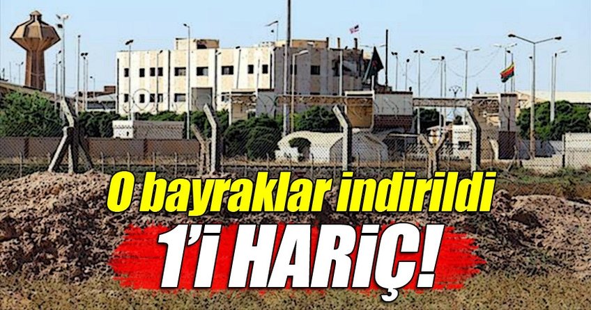 PYD karargahlarındaki ABD bayrakları indiriyor