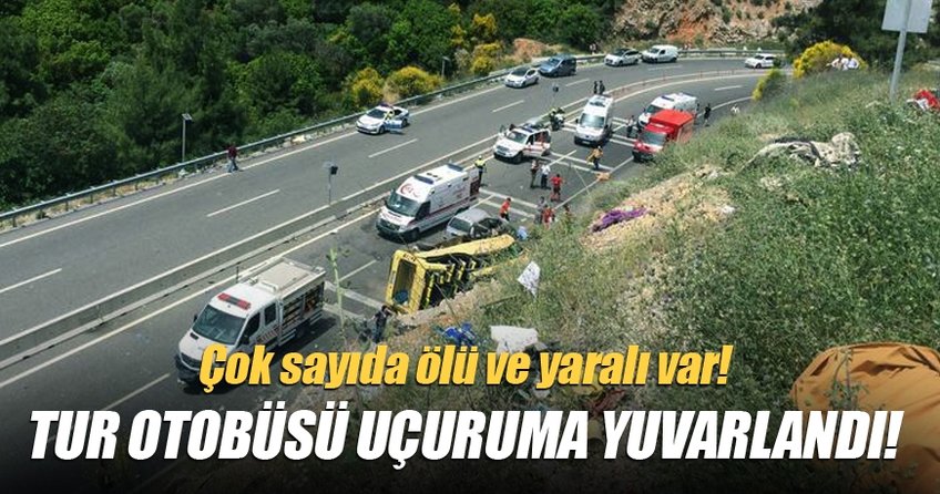 Muğla - Antalya yolunda tur otobüsü devrildi! Ölü ve yaralılar var