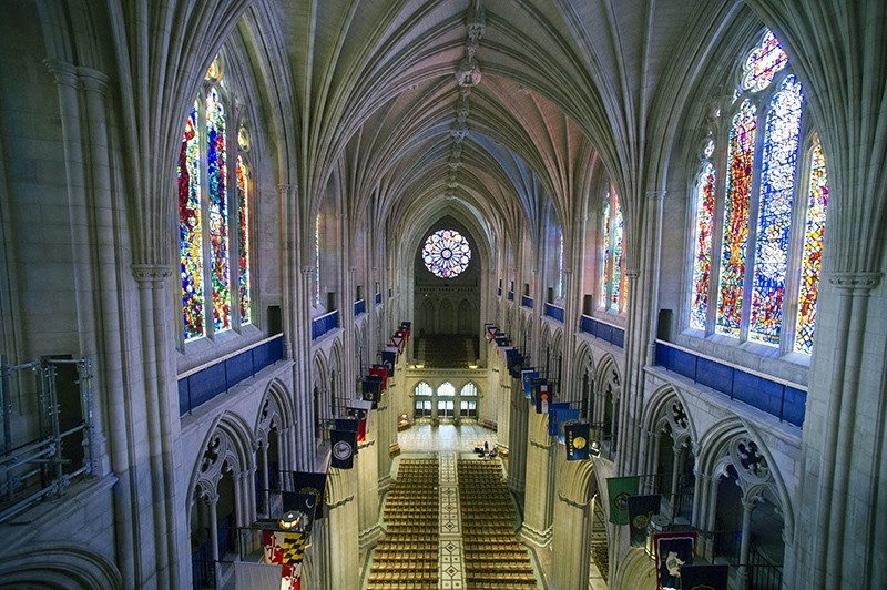 This Wednesday, Feb. 18, 2015 file photo shows the nave of the Washington National Cathedral in Washington (AP Photo)