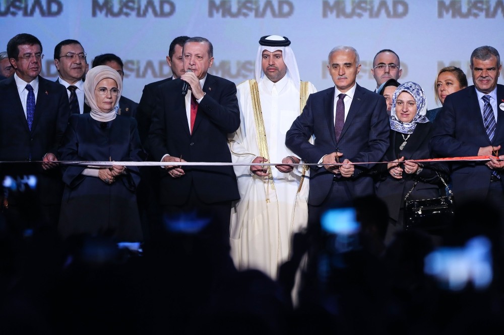 President Erdou011fan speaks during the openning ceremony of the 16th Mu00dcSu0130AD EXPO in Istanbul. The fair, which has attended by more than 200,000 visitors, ended on Saturday.