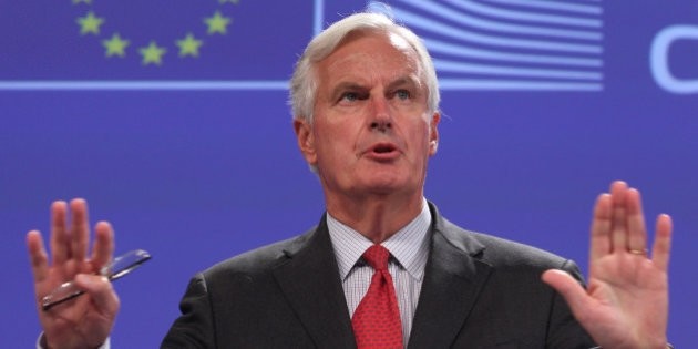 Michel Barnier addresses the media at the European Commission headquarters in Brussels, Sept. 4, 2013. (AP Photo)
