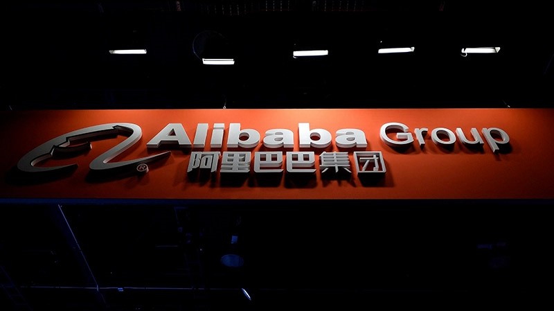 An Alibaba Group sign is displayed at the its booth at CES 2017 at the Las Vegas Convention Center on January 5, 2017 (AFP Photo)