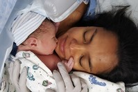 This Sept. 4, 2016 photo provided by Ryan Grassley shows Lidia Grassley and her son Samuel at Utah Valley Hospital in Provo, Utah. (AP Photo)