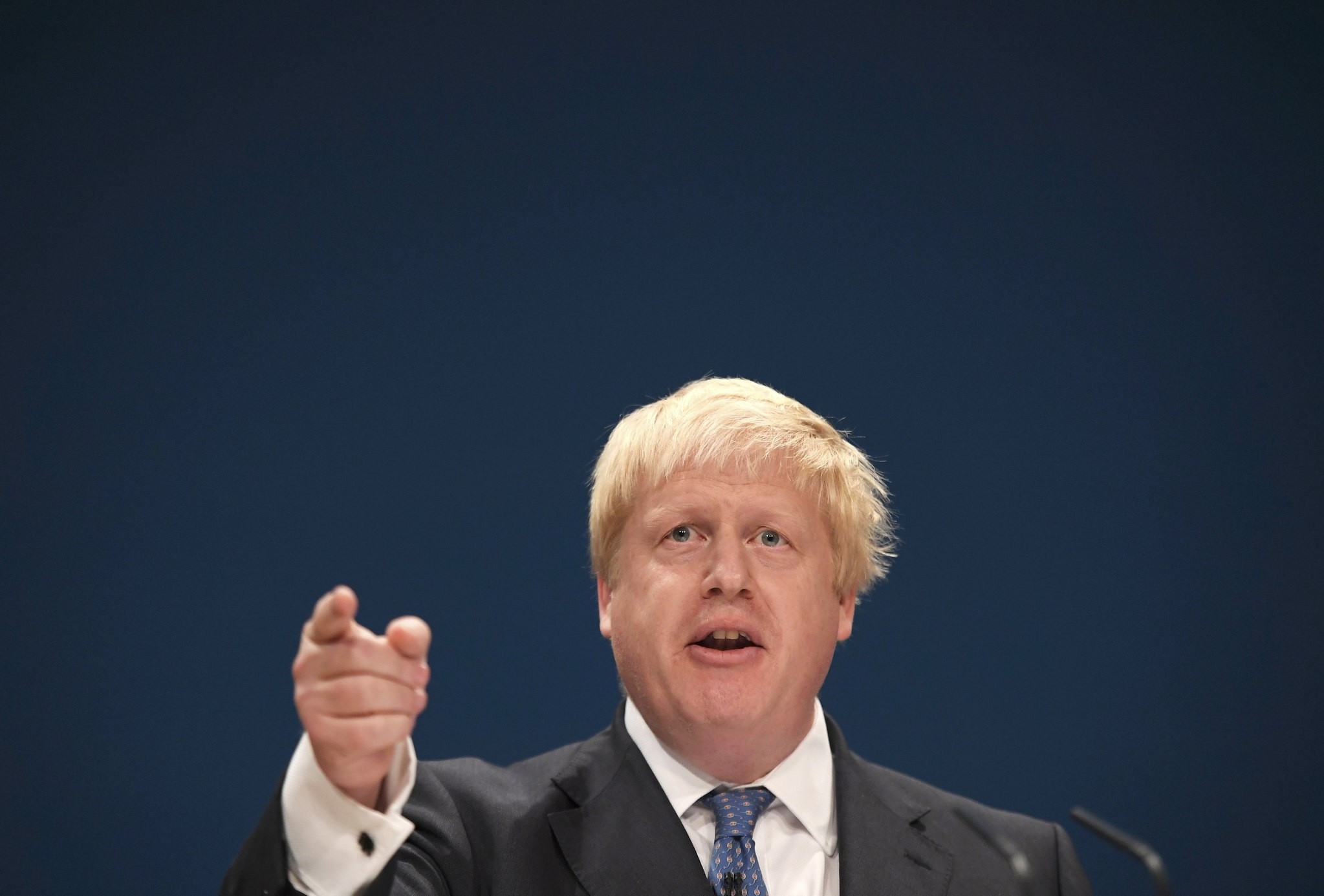 Britain's Foreign Secretary Boris Johnson speaks at the annual Conservative Party Conference in Birmingham, Britain, October 2, 2016. (REUTERS Photo)