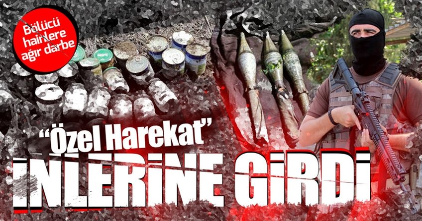 PÖH timleri teröristlerin inine girdi: 3 sığınak imha edildi