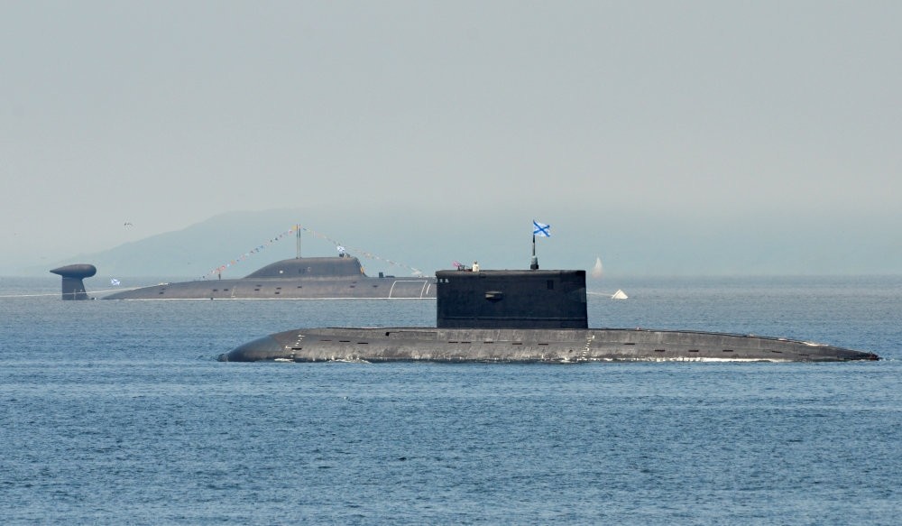 Submarines sail during a rehearsal. Turkey will export engineering services in submarine modernization, an area which requires high technology.