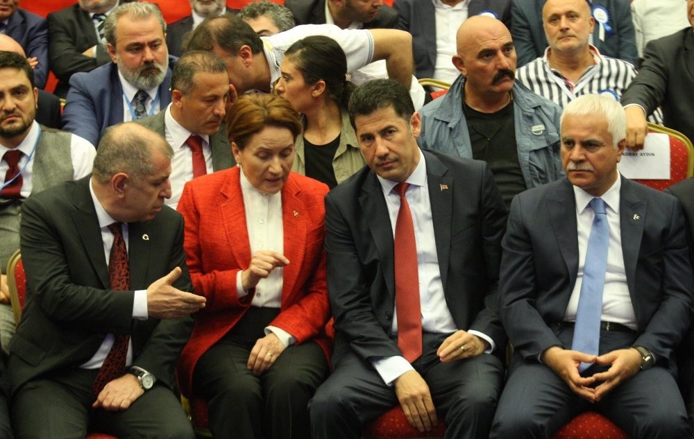 MHP dissidents from left to right: u00dcmit u00d6zdau011f, Meral Aku015fener, Sinan Ou011fan, Koray Aydu0131n. Chairman Bahu00e7eli is readying to expel the aforementioned dissidents.