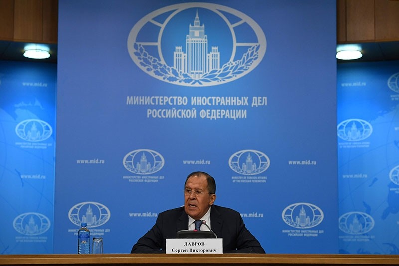 Russian Foreign Minister Sergey Lavrov speaks during his annual press conference in Moscow on January 17, 2017. (AFP Photo)