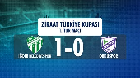 76 Iğdır Belediyespor 1 - 0 Orduspor (Ziraat Türkiye Kupası 1. Tur Maçı)