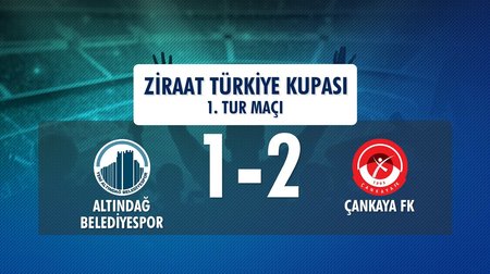 Altındağ Belediyespor 1 - 2 Çankaya FK (Ziraat Türkiye Kupası 1. Tur Maçı)
