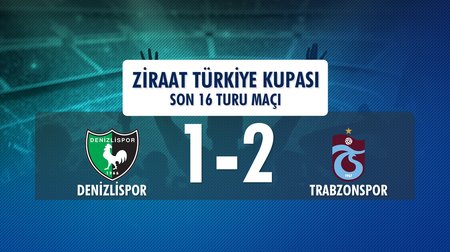 Denizlispor 1 - 2 Trabzonspor (Ziraat Türkiye Kupası Son 16 Turu Maçı)