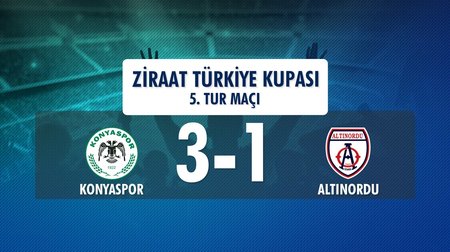Konyaspor 3 - 1 Altınordu (Ziraat Türkiye Kupası 5. Tur Maçı)