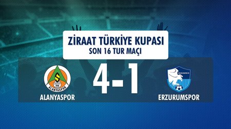 Alanyaspor 4 - 1 BB Erzurumspor (Ziraat Türkiye Kupası Son 16 Turu Maçı)