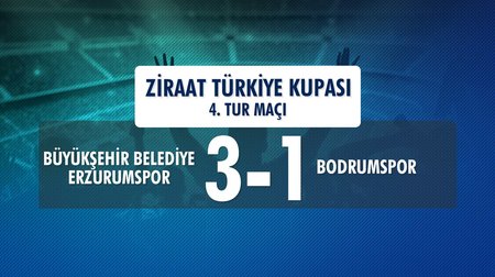 Büyükşehir Belediye Erzurumspor 3-1 Bodrumspor (Ziraat Türkiye Kupası 4. Tur Maçı)
