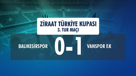 Balıkesirspor 0-1 Vanspor F.K (Ziraat Türkiye Kupası 3.Tur Maçı) 