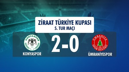 Konyaspor 2-0 Ümraniyespor (Ziraat Türkiye Kupası 5. Tur Maçı)