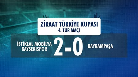 İstiklal Mobilya Kayserispor 2 - 0 Bayrampaşa (Ziraat Türkiye Kupası 4. Tur Maçı)