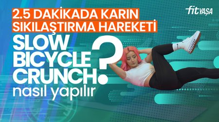 Karın Sıkılaştırma Hareketi | Slow Bicycle Crunch