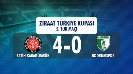 Fatih Karagümrük 4-0 Bodrumspor (Ziraat Türkiye Kupası 5. Tur Maçı) 