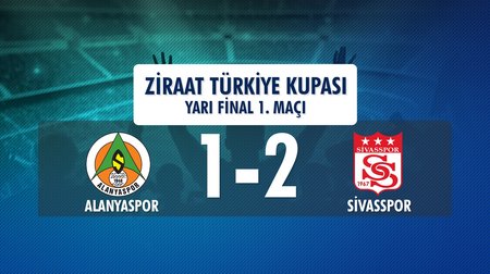 Alanyaspor 1 - 2 Sivasspor (Ziraat Türkiye Kupası Yarı Final 1. Maçı )