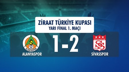 Alanyaspor 1 - 2 Sivasspor (Ziraat Türkiye Kupası Yarı Final 1. Maçı )