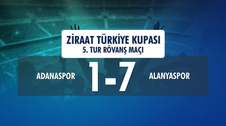 Adanaspor 1 - 7 Alanyaspor (Ziraat Türkiye Kupası 5. Tur Rövanş Maçı)