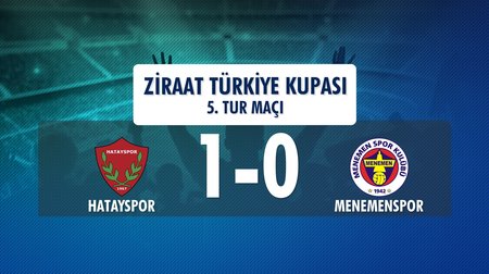 Hatayspor 1 - 0 Menemenspor (Ziraat Türkiye Kupası 5. Tur Maçı)