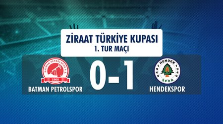 Batman Petrolspor 0 - 1 Hendeskspor (Ziraat Türkiye Kupası 1. Tur Maçı)