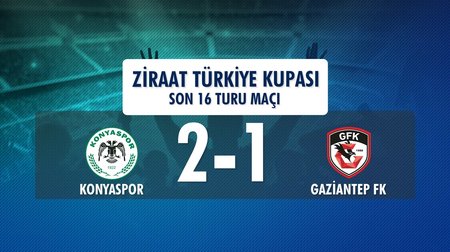 Konyaspor 2 - 1 Gaziantep FK (Ziraat Türkiye Kupası Son 16 Turu Maçı)
