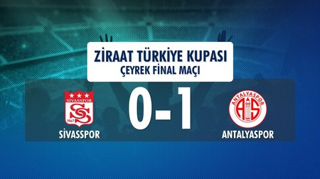 Sivasspor 0-1 Antalyaspor (Ziraat Türkiye Kupası Çeyrek Final Maçı) 