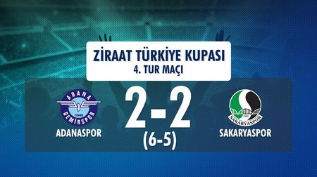Adanaspor 2 (6) - (5) 2 Sakaryaspor (Ziraat Türkiye Kupası 4. Tur Maçı)