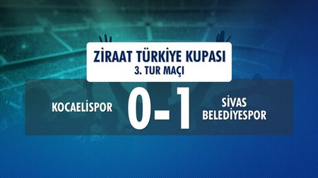 Kocaelispor 0 - 1 Sivas Belediyespor (Ziraat Türkiye Kupası 3.Tur Maçı) 