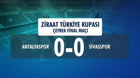 Antalyaspor 0 - 0 Sivasspor (Ziraat Türkiye Kupası Çeyrek Final İlk Maçı)