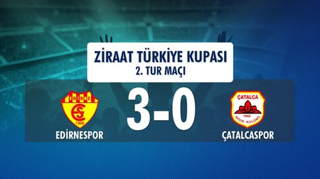 Edirnespor 3 - 0 Çatalcaspor (Ziraat Türkiye Kupası 2. Tur Maçı)