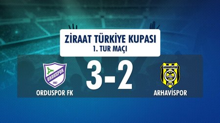 52 Orduspor FK 3 - 2 Arhavispor (Ziraat Türkiye Kupası 1.Tur)