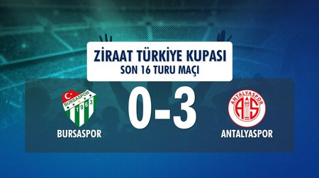 Bursaspor 0 - 3 Antalyaspor (Ziraat Türkiye Kupası Son 16 Turu Maçı)