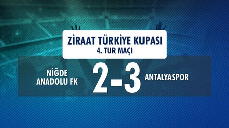 Niğde Anadolu FK 2-3 Antalyaspor (Ziraat Türkiye Kupası 4.Tur Maçı) 