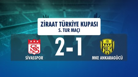 Sivasspor 2-1 Ankaragücü (Ziraat Türkiye Kupası 5. Tur Maçı)