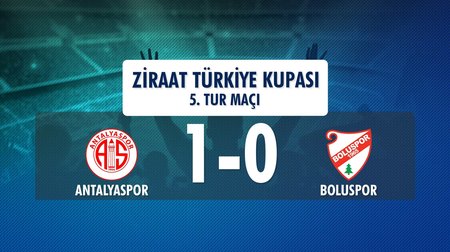 Antalyaspor 1 - 0 Boluspor (Ziraat Türkiye Kupası 5. Tur Maçı)