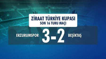 Erzurumspor 3 - 2 Beşiktaş (Ziraat Türkiye Kupası Son 16 Turu İlk Maçı)