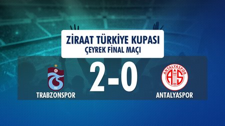 Trabzonspor 2-0 Antalyaspor (Ziraat Türkiye Kupası Çeyrek Final Maçı)