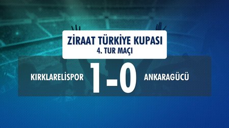 Kırklarelispor 1 - 0 Ankaragücü (Ziraat Türkiye Kupası 4. Tur Maçı)
