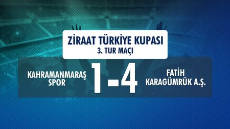 Kahramanmaraşspor 1 - 4 Fatih Karagümrük A.Ş. (Ziraat Türkiye Kupası 3. Tur Maçı)