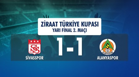 Sivasspor 1 - 1 Alanyaspor (Ziraat Türkiye Kupası Yarı Final 2. Maçı)