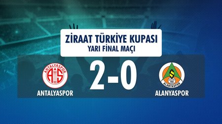 Antalyaspor 2 - 0 Alanyaspor (Ziraat Türkiye Kupası Yarı Final Maçı)
