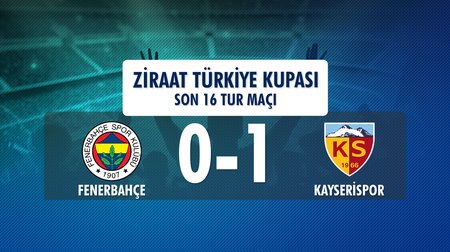Fenerbahçe 0-1 Kayserispor (Ziraat Türkiye Kupası Son 16 Turu)