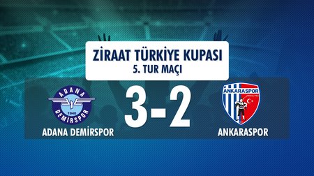 Adana Demirspor 3-2 Ankaraspor (Ziraat Türkiye Kupası 5. Tur Maçı)