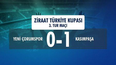 Yeni Çorumspor 0-1 Kasımpaşa (Ziraat Türkiye Kupası 3.Tur Maçı)