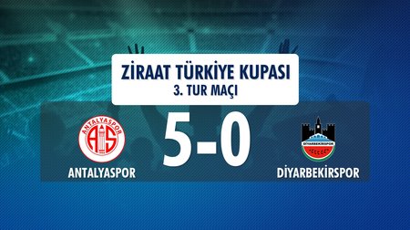 Antalyaspor 5 - 0 Diyarbekirspor (Ziraat Türkiye Kupası 3.Tur Maçı) 