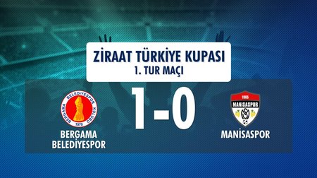 Bergama Belediyespor 1 - 0 Manisaspor (Ziraat Türkiye Kupası 1. Tur Maçı)